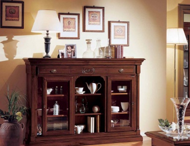 Sideboard with glass doors, Mirandola Export