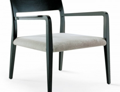 Chair in leather / textile upholstery, Flip (armchair) - Poliform