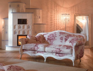 Sofa outdoor carved Baroque frame, Tosconova