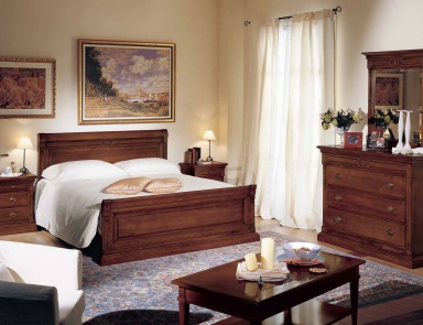 Bedroom (Suite bedroom) with bedside tables and chest of drawers, Mirandola Export (bed with headboard)