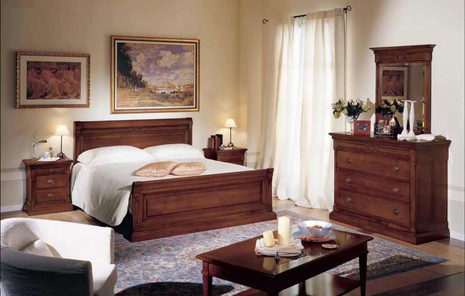 Bedroom (Suite bedroom) with bedside tables and chest of drawers, Mirandola Export
