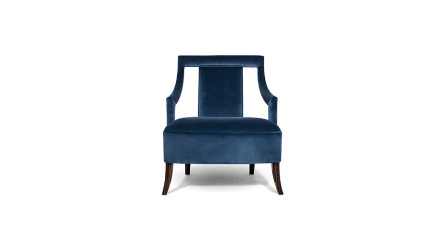 The chair in upholstered in velvet EANDA, Brabbu