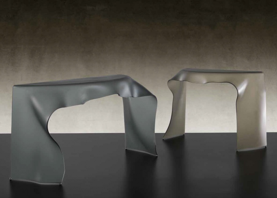 Console in bent glass Foulard, Reflex Angelo