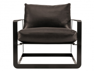 Chair in leather or textile upholstery, Gaston - Poliform