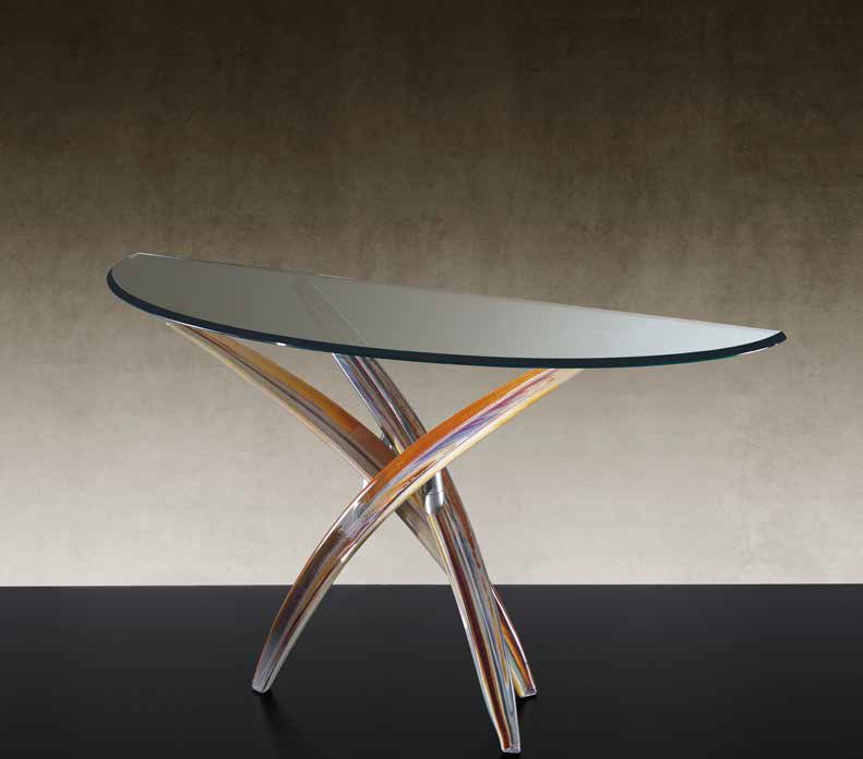 The glass console Fili D'erba, Reflex Angelo