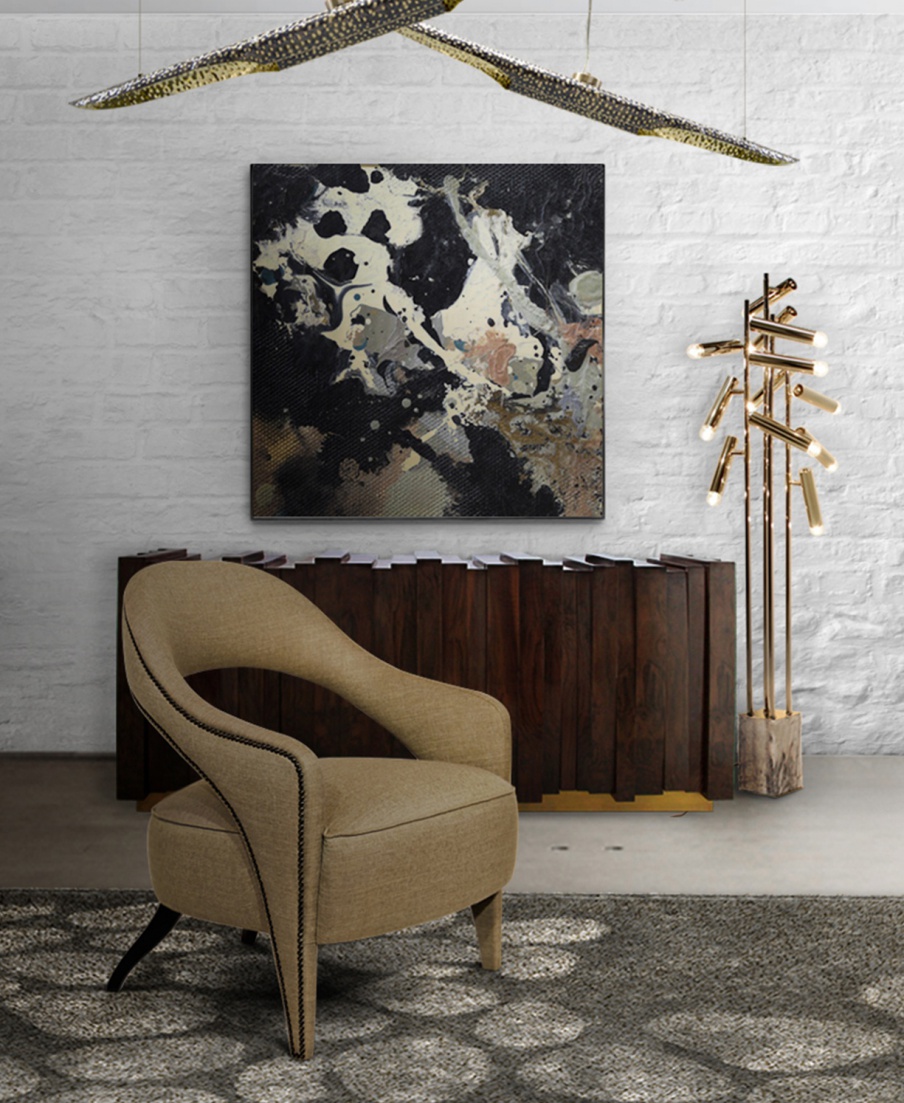 Chair with fabric upholstery TELLUS, Brabbu