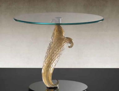 Table on the leg in Murano glass Casanova 60, Reflex Angelo