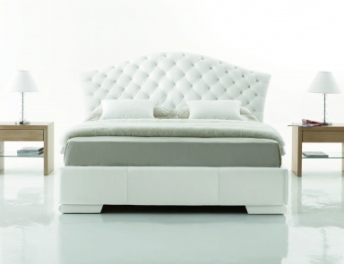 Bed with high headboard in zig-Capito Vision, Tosconova