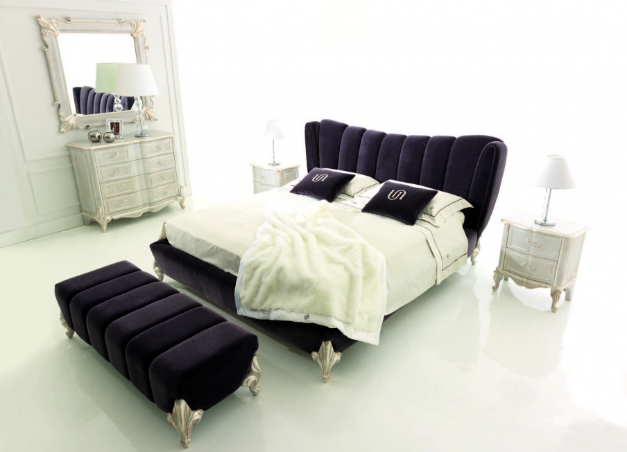 Set for bedroom in textile and matte varnish, Vogue, Tosconova