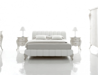 Set for bedroom white lacquered gold Panther, Tosconova