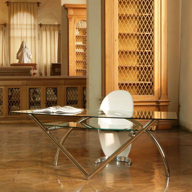 Writing Desk with glass top Bureau, Reflex Angelo