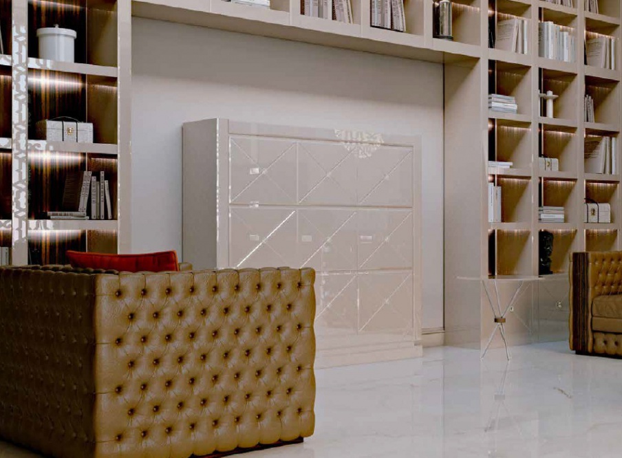 The Cabinet is modular for books Avantgarde, Reflex Angelo