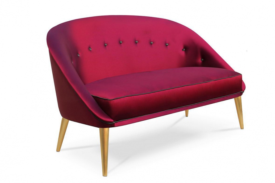 The satin couch Nessa, Koket