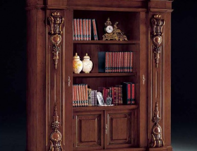 Bookcase with decorative carved elements, Mirandola Export
