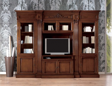 Bookcase with compartment for TV, Mirandola Export