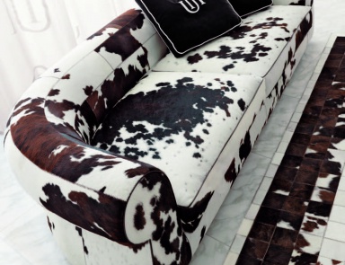 The four-seater sofa with solid armrests Alfred, Tosconova