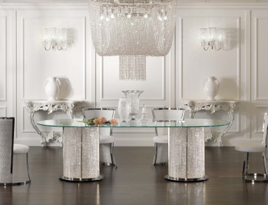 Dining table with crystal pendants Eliza, Tosconova