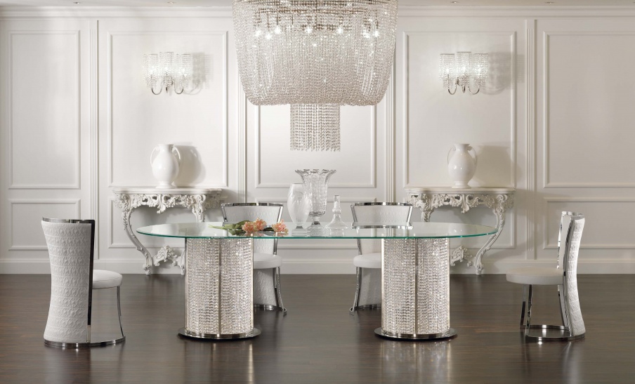 Dining table with crystal pendants Eliza, Tosconova