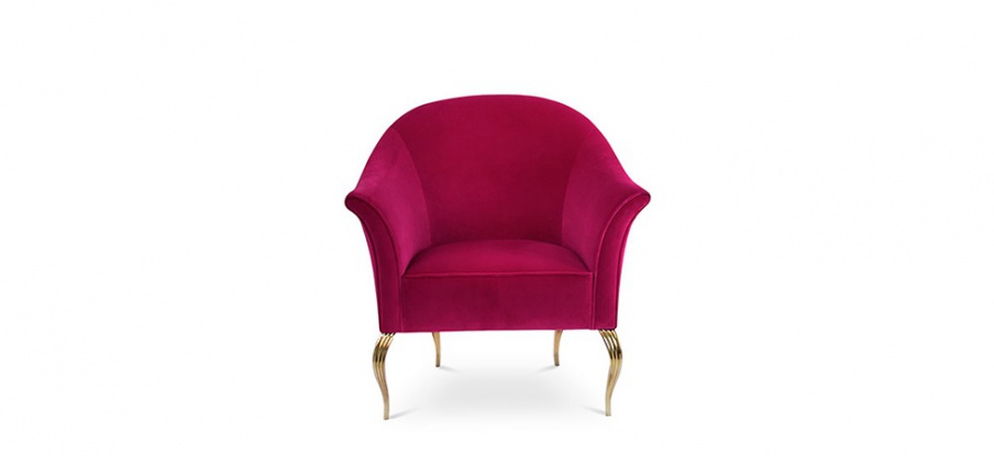 Armchair with brass finish Mimi, Koket