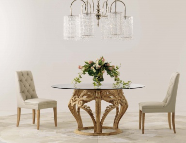 Dining table on a carved base Montalcino, Tosconova