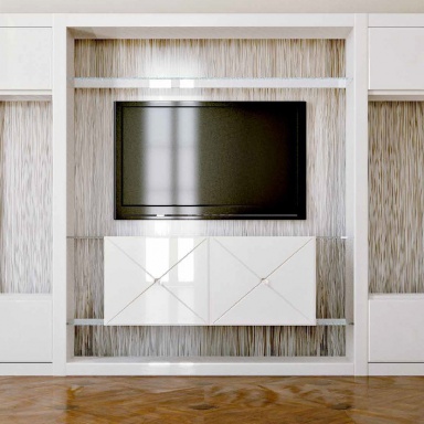 Rack with a container for Dune TV