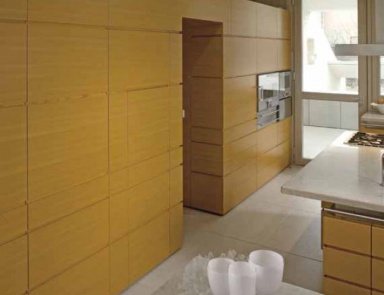 Set for the kitchen in veneer and steel Kitchen Design, FMF