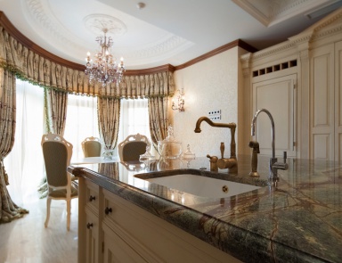 Set for the kitchen from wood and marble Kitchen Design, FMF