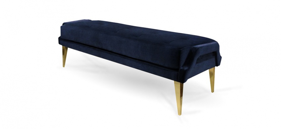 Bench with brass finish Ignite, Koket