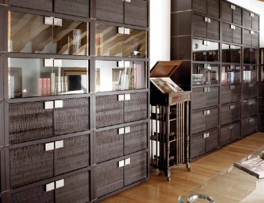 Module on a frame of wood Giano, Reflex Angelo (library furniture, Italy)