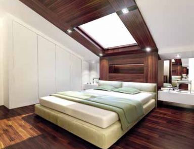 Set for the bedroom in wood veneer Material, FMF