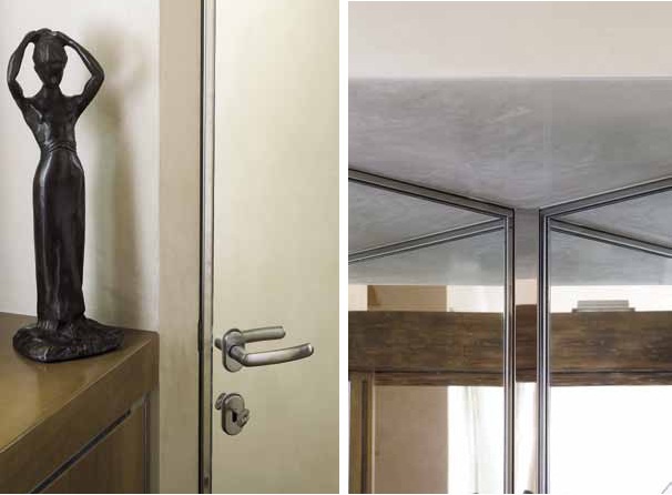 Door carousel from steel and glass Material, FMF