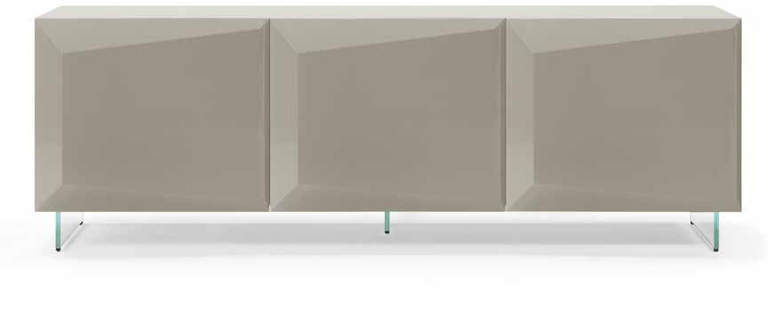 Buffet credenza on legs Swing glass, Reflex Angelo