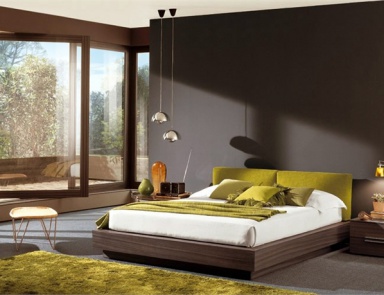 Double bed upholstered cloth Beam, MisuraEmme