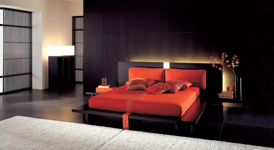 Bed with high headboard Taoino, MisuraEmme