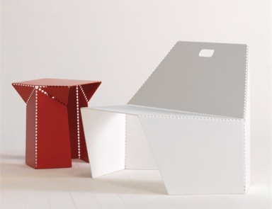 Chair made of Bent aluminum, Moroso