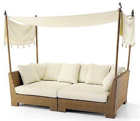 Three seater sofa on a frame of woven fibers, BETADUE - Smania