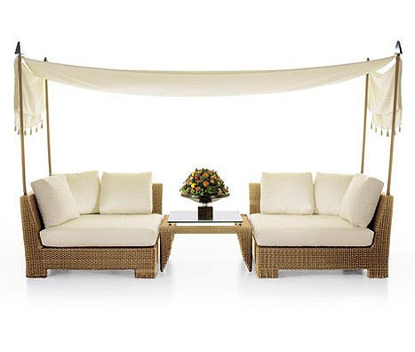 Modular sofa from braided synthetic fibers , BETATRE - Smania