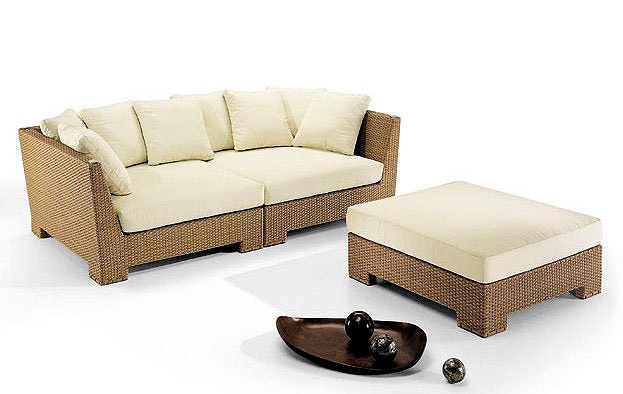 Three seater sofa on a frame of woven fibers, BETAUNO - Smania