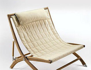 Wide garden chair on a metal frame, BIAGIO - Smania