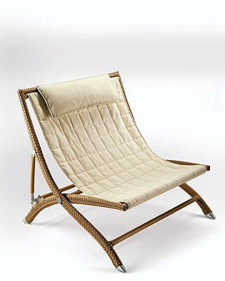 Wide garden chair on a metal frame, BIAGIO - Smania