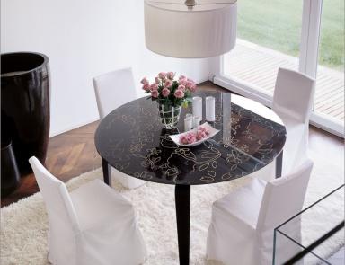 Dining round table , Flower - Porada