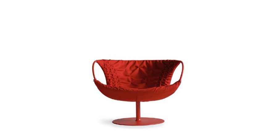 Swivel chair on steel frame Smock, Moroso