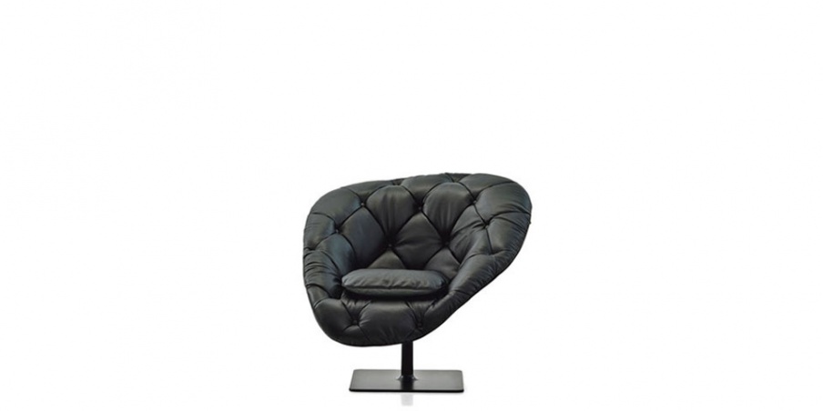 Chair on a steel base, Bohemian, Moroso