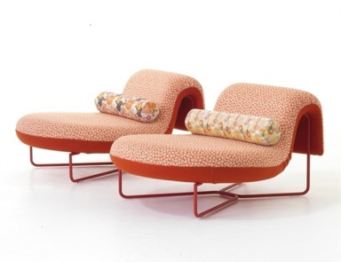 Chair frame made of metal tubes covered with a cloth Futton, Moroso