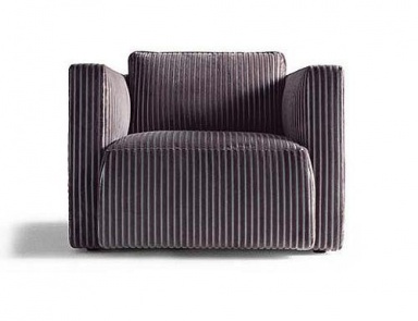 Armchair with wooden frame upholstered in fabric Globe, Moroso