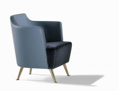 Armchair on a steel frame upholstered in leather or fabric Jules, Moroso