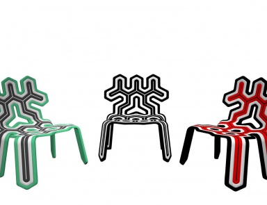 A chair on a plastic frame Nanook, Moroso