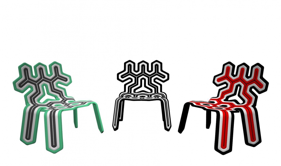 A chair on a plastic frame Nanook, Moroso
