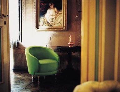 Chair on a wooden frame Introduced, Moroso