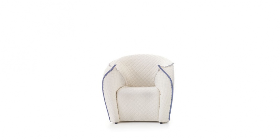 Armchair with metal frame upholstered Panna, Moroso